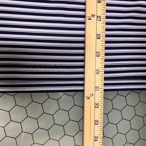 Callaway Polo Shirt Mens L Blue White Striped Opti-Dri Performance Golf Top - Picture 6 of 9